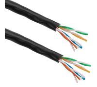 BeMatik - Bobina cavo CCA 24AWG UTP categoria 5e solid black 100m