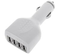 BeMatik - Caricabatteria da auto per accendisigari. Alimentazione 12 VDC con 4 porte USB tipo A 2.1A
