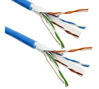 BeMatik - Categoria 6 FTP Cavo Bobina CCA 24AWG Solid Blu 100m