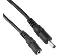 BeMatik - Cavo di Alimentazione DC-Jack Connettore 3.5x1.35mm 1m (M/H)
