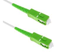 BeMatik - Cavo in Fibra Ottica SC/APC per SC/APC simplex monomodale 9/125 20 m OS2 Bianco