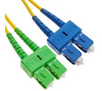 BeMatik - Cavo in fibra ottica SC/PC a SC/APC duplex monomodale 9/125 del 50 cm OS2
