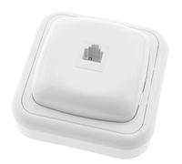 BeMatik - Presa telefonica RJ11 con salvaparete 80x80mm Bianco
