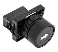 BeMatik - Pulsante momentaneo 22 mm 1NC 400 V 10 A normale chiuso freccia nera (BU015)