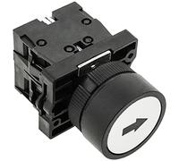 BeMatik - Pulsante momentaneo 22 mm 1NO 1NC 400 V 10 A Freccia Nera