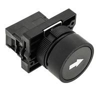BeMatik - Pulsante momentaneo 22 mm 1NO 400 V 10 A normale apertura freccia nera (BU011)