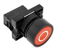 BeMatik - Pulsante momentaneo Interruttore 22mm 1NC 400V 10A normalmente Chiuso Rosso spegnere