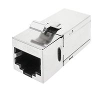 BeMatik RX037 - Connettore keystone RJ45 femmina a RJ45 femmina Cat.6A FTP compatto in metallo
