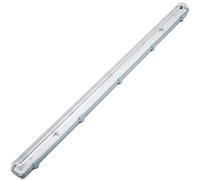 bematik schermo impermeabile per tubo LED 1 x 1200 mm con connessione in Due estremi IP65 T8 G13 (NP52), Trasparente