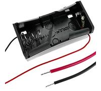 BeMatik - Supporto Batteria Portabatterie Piatto per 1 batterie D LR20 R20 da 1,5V
