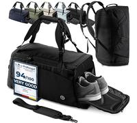 bemaxx Borsone Palestra Uomo Donna Borsa da Viaggio con Scomparto Scarpe e Bagnato | 40/60L con Funzione Zaino, 30/50L Borsa Sportiva da Allenamento Nuoto Fitness Gym Training Sacca Bagaglio a Mano