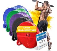 bemaxx Elastici Fitness Trazioni - Bande Elastiche Palestra Esercizi | Elastico Pull Up + E-book di Allenamento - Calisthenics Ginnastica