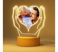Bemaystar Lampada Personalizzata con Foto - Regali Personalizzati San Valentino per Lei Lui, Idee Regalo Donna Uomo Fidanzato Fidanzata Compleanno Natale Anniversario - Amore