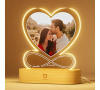 Bemaystar Lampada Personalizzata con Foto - Regali Personalizzati San Valentino per Lei Lui, Idee Regalo Donna Uomo Fidanzato Fidanzata Compleanno Natale Anniversario - Amore infinito