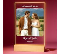 Bemaystar Quadro Personalizzato con Foto - Foto Personalizzata Idea Regalo, Regalo Anniversario Matrimonio, San Valentino per Lui Lei, Regali San Valentino Mamma Papà Compleanno Amica, 1 foto