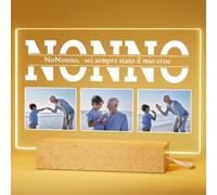 Bemaystar Regalo-Nonno: Foto Personalizzata Idea Regalo, Regalo Festa Del Papà e Nonno, Regalo Nonno Compleanno o Natale