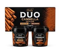 Bembo DUO Cannella Ceylon Stecche + Macinata - 2 Vasetti Premium - Cannella Intera e in Polvere per Dolci, Tisane, Cappuccino e Cucina - Doppio Formato Convenienza (90 g)
