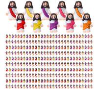 Bememo 300 statuette di Gesù piccolo Gesù, design originale, in gomma, per nascondersi e cercare feste religiose, regali per battesimo (colori vivaci)