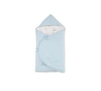 BEMINI - Coperta nomate/nido d’angelo/biside, ideale fin dalla nascita, blu grigio Breeze - in Teddy