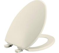 Bemis 7300SLEC 346 Il Sedile del WC Si chiude Lentamente e Si rimuove Facilmente per la Pulizia, Biscotto/Lino, 1 Pack Elongated