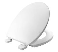 Bemis Chester ECO - Sedile WC in plastica termoplastica termoplastica bianca | Sedile WC che non si allenta e si adatta alla maggior parte dei WC | Cerniere in plastica regolabili | Termoplastico