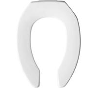Bemis Medic-Aid 2L2155T 000 - Sedile WC con alzata anteriore aperta e sollevabile da 5,1 cm, rotondo, bianco, allungato