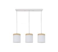 BEMITH Lampada A Sospensione A Tre Teste APPARECCHI Illuminazione in Legno semplicità Lampadario Moderno semplicità Paralume in Metallo da 4,7 Pollici Lampada A Sospensione A Soffitto con Base E27
