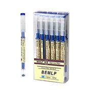 BEMLP Penne a sfera a inchiostro liquido, ad asciugatura rapida, penne a punta extra fine da 0,35 mm, per ufficio, scuola, articoli di cancelleria, 12 pezzi (blu)