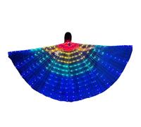 Bemonew Ala di Farfalla a LED Luminosa con Bastoncini telescopici, Ala di Costume illuminata per Adulti per spettacoli Rave e teatrali, Colorata