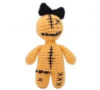 Bemonew Bambola all'uncinetto Creepy Voodoo Doll Decorazione da scrivania all'uncinetto Giallo