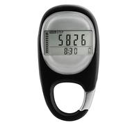 Bemonew Contapassi per camminare, pedometro 3D per camminare, contapassi accurato, tiene traccia di passi, distanza, calorie, tracker portatile con clip (nero)
