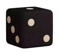 Bemonew Dice Ottoman 12x12 pollici morbido sgabello piccolo, nero | Forma a dado vintage, seduta in morbido pile di agnello, rivestimento sfoderabile, ideale per soggiorno, camera da letto