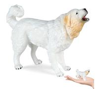 Bemonew Fantastico Cane dei Pirenei, Giocattolo Realistico in plastica per Animali, Decorazione per Torta per Bambini