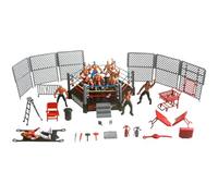 Bemonew Giocattolo da Wrestling Giocattoli da Wrestling Divertente Ring da in plastica con Action Figure realistiche e Accessori Giocattoli da Lottatore per Bambini e Adulti