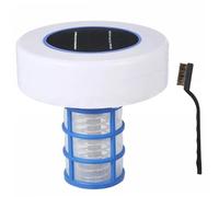 Bemonew Ionizzatore solare per cloro per piscina, grande capacità, con una spazzola, riduce il detergente e il purificatore dell'acqua galleggiante, 6,3 x 6