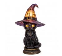 Bemonew Lampada da strega di Halloween, lampada da zucca a bagliore caldo