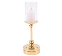 Bemonew Lampada per casa delle bambole, luci per casa delle bambole in miniatura con supporto in metallo dorato e paralume in vetro, decorazione in scala 1:12