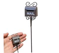 Bemonew Picchetti da Giardino Picchetti da Giardino Accessori rustici per delle Fate a Forma di Cassetta Postale per vasi da Esterno e da Interno Decorazioni Vintage in Metallo per Piante per Patio e