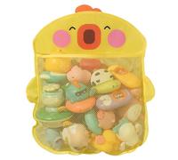 Bemonew Porta Giocattoli da Bagno, Rete per Giocattoli da Bagno in Rete appesa a Forma di Anatra Cartone Animato con Gancio per riporre i da dei Bambini, Giallo