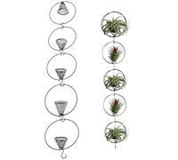 Bemonew Portavasi da Doccia Set da 5 portavasi da Appendere con Anello a Molla e Ganci a S Vaso in Acciaio al Carbonio per Decorazioni Interne/Esterne