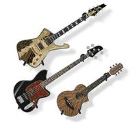 BEMTE Supporto da parete per chitarra elettrica/basso/ukulele, supporto orizzontale per chitarra