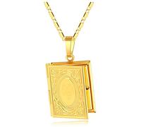 Bemvp Islam Allah Collana Musulmana Aperbile Openble Corano Libro a Ciondolo Collana Foto Locket Box Religione Gioielli Islamici Per Uomini Donne