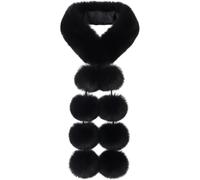 Bemvp Sciarpa Lunga in Pelliccia Sintetica con Pompon, Sciarpa Invernale Calda E Morbida, Scaldacollo Casual per Esterni