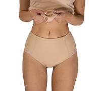 BeMyco Mutande Contenitive Donna in Pizzo e Vita Alta - Eleganti e comode, Slip Donna Cotone e Pizzo Made in Italy, Disponibili in Bianco, Nero e Nudo