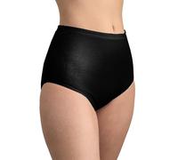 BeMyco Set 6 Mutande Donna Cotone Vita Alta | Slip Culotte 100% Cotone Puro Antiallergiche Anche Taglie Forti | Intimo Donna Bianco/Nero | Made in Italy (IT, Testo, S, Regular, Regular, Nero)