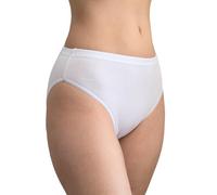BeMyco Set 6 Mutande Donna Cotone Vita Media | Slip Culotte 100% Cotone Puro, Antiallergiche | Intimo Donna Bianco/Nero | Made in Italy (IT, Testo, S, Regular, Regular, Bianco)