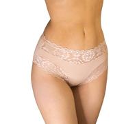 BeMyco Set 6 Pezzi Mutande Vita Alta Donna in Pizzo - Culotte Cotone Donna comode e Traspiranti - Slip Eleganti e Resistenti, Made in Italy (IT, Testo, 3XL, Regular, Regular, Nudo)