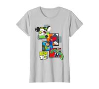 Ben 10 Are You Ready? Maglietta, Donna, Argento, XL