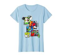 Ben 10 Are You Ready? Maglietta, Donna, Celeste, XS