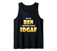 Ben Costume IDGAF Cute Personalized First Name Benjamin Bens Canotta